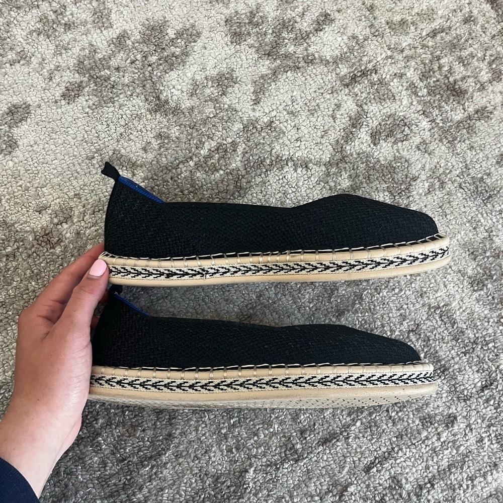 Rothy's Black Espadrilles WITH STRAP